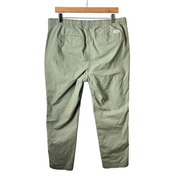 Eddie Bauer Hiking Pants Women’s Size 12 Green Ripstop Pull On Drawstring Waist - Picture 3 of 14